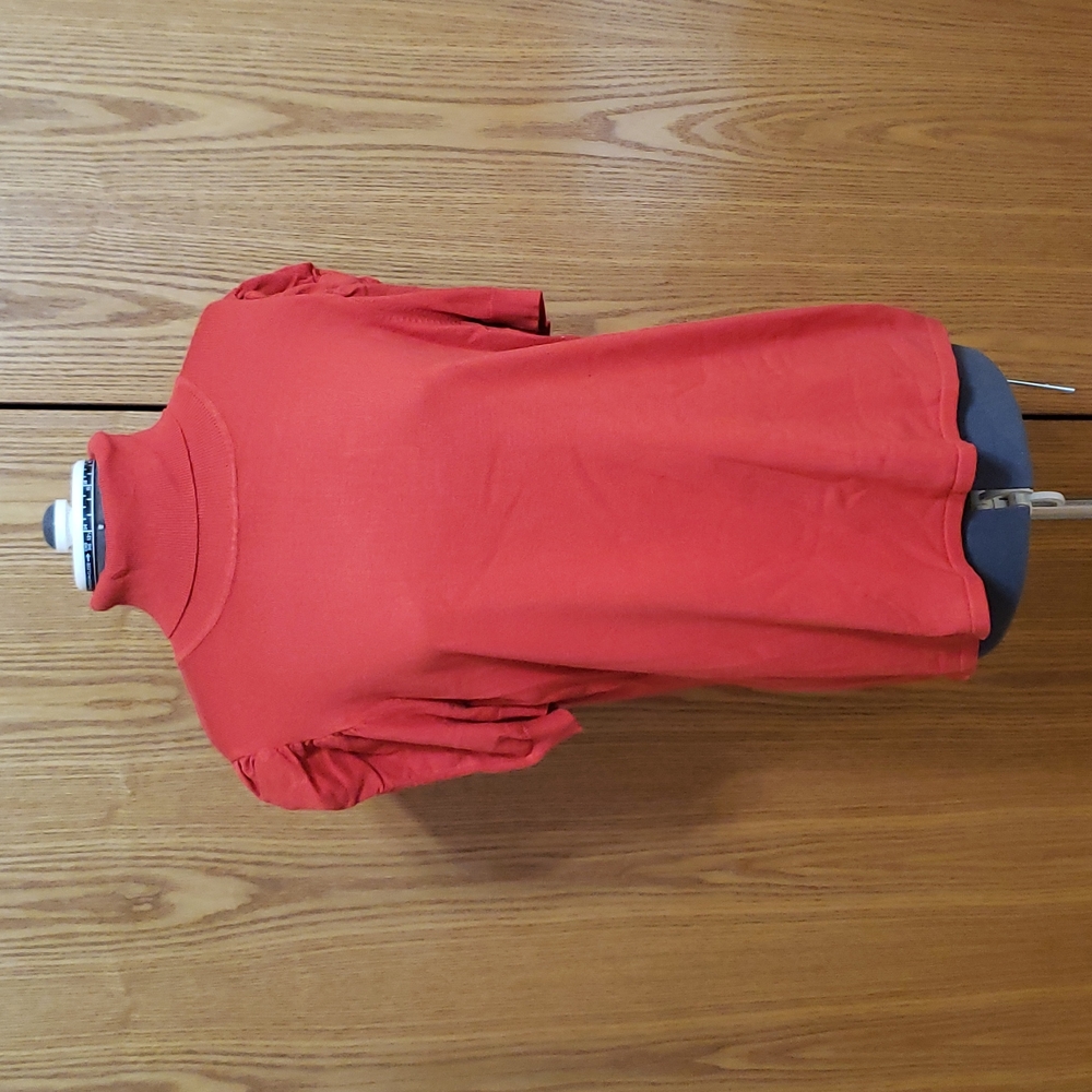 Miss Guided - Orange Short Sleeve, Turtle Neck Sweater - Ladies Large.